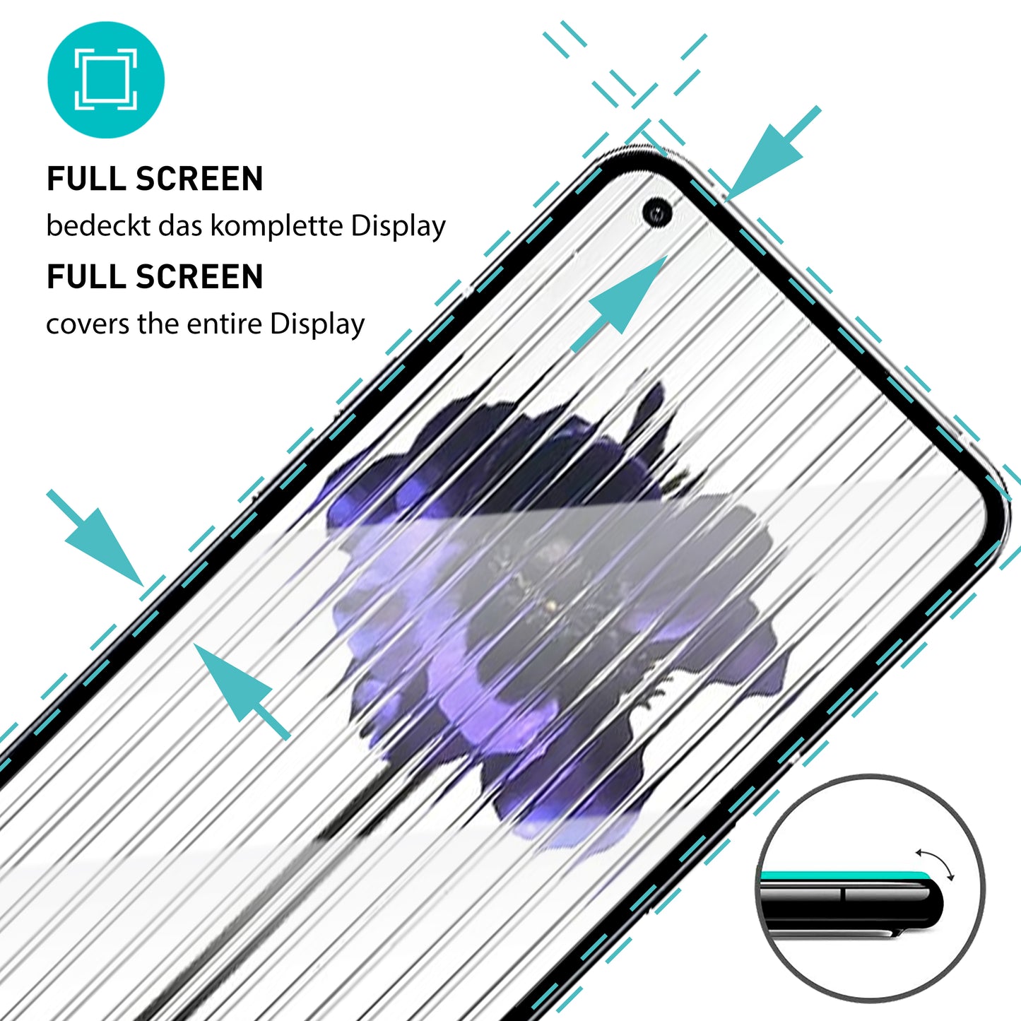 smartect Schutzglas Full Screen für Nothing Phone (1), 2 x Front + 2 x Cam