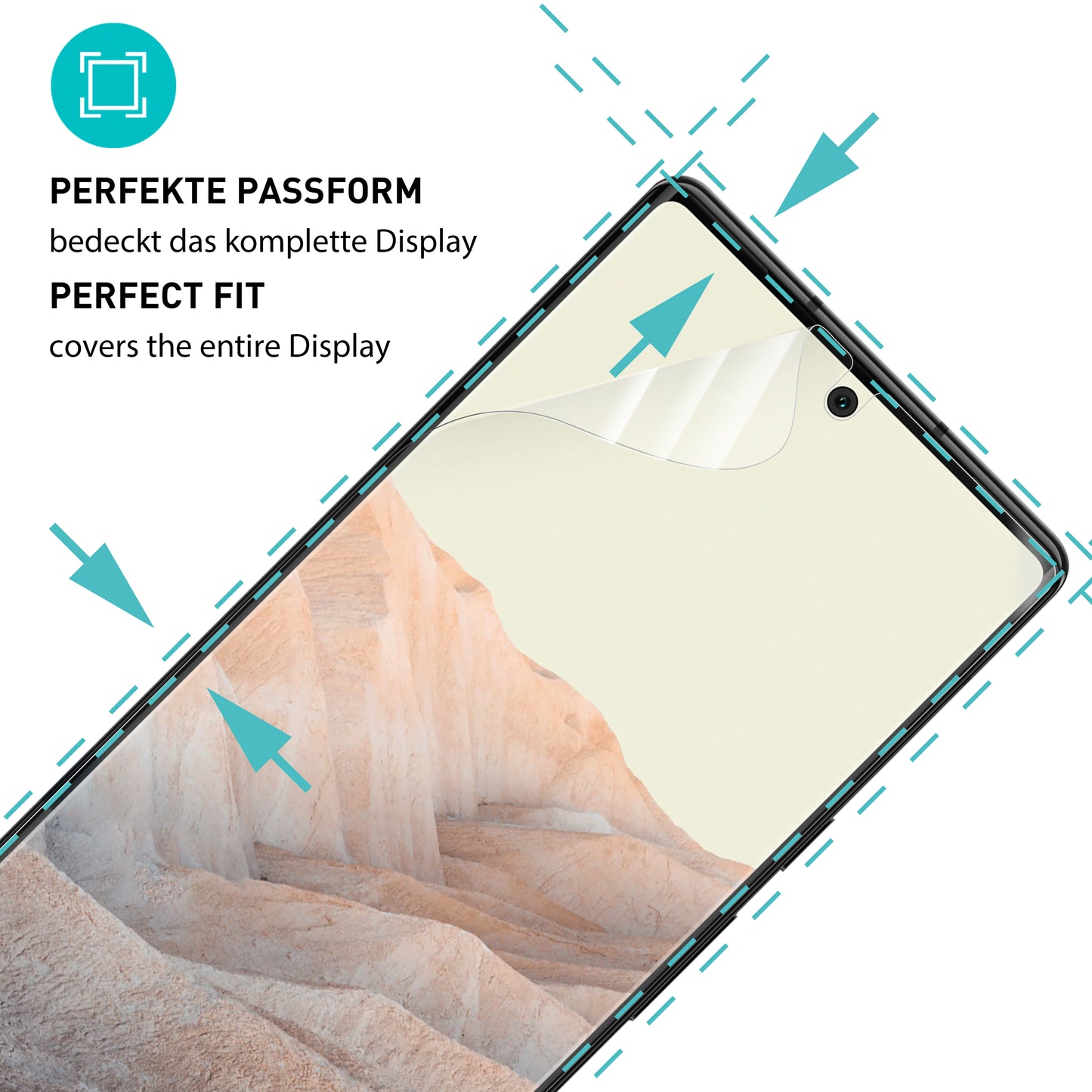 smartect TPU Screen Protector Clear for Google Pixel 7 Pro, 2 x Front + 2 x Cam