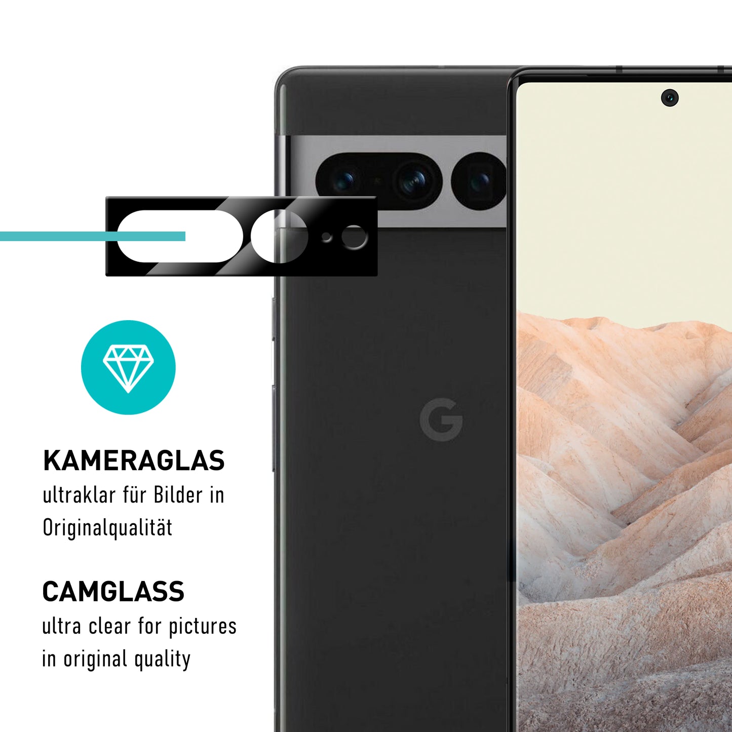 smartect TPU Screen Protector Clear for Google Pixel 7 Pro, 2 x Front + 2 x Cam