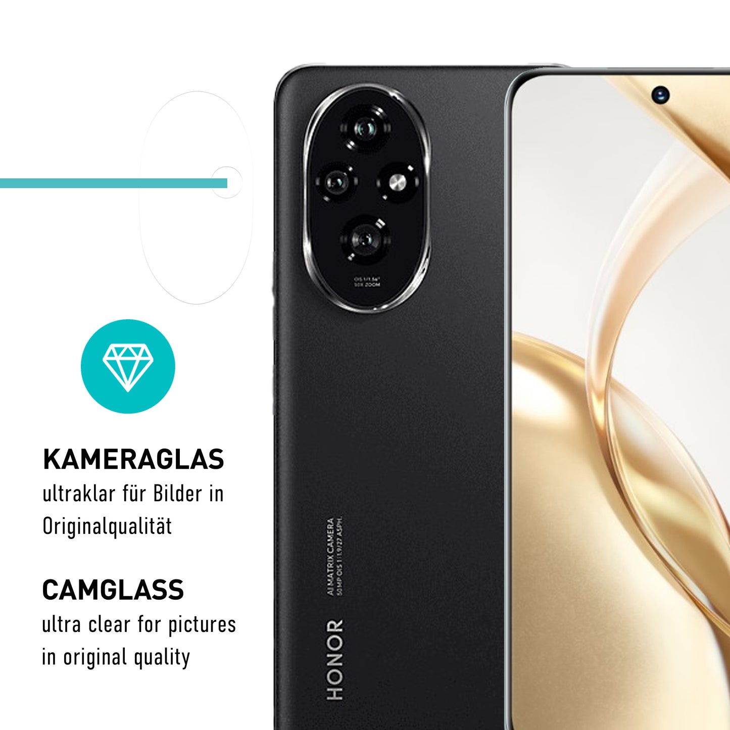 smartect TPU Screen Protector Clear for Honor 200 5G, 2 x Front + 2 x Cam