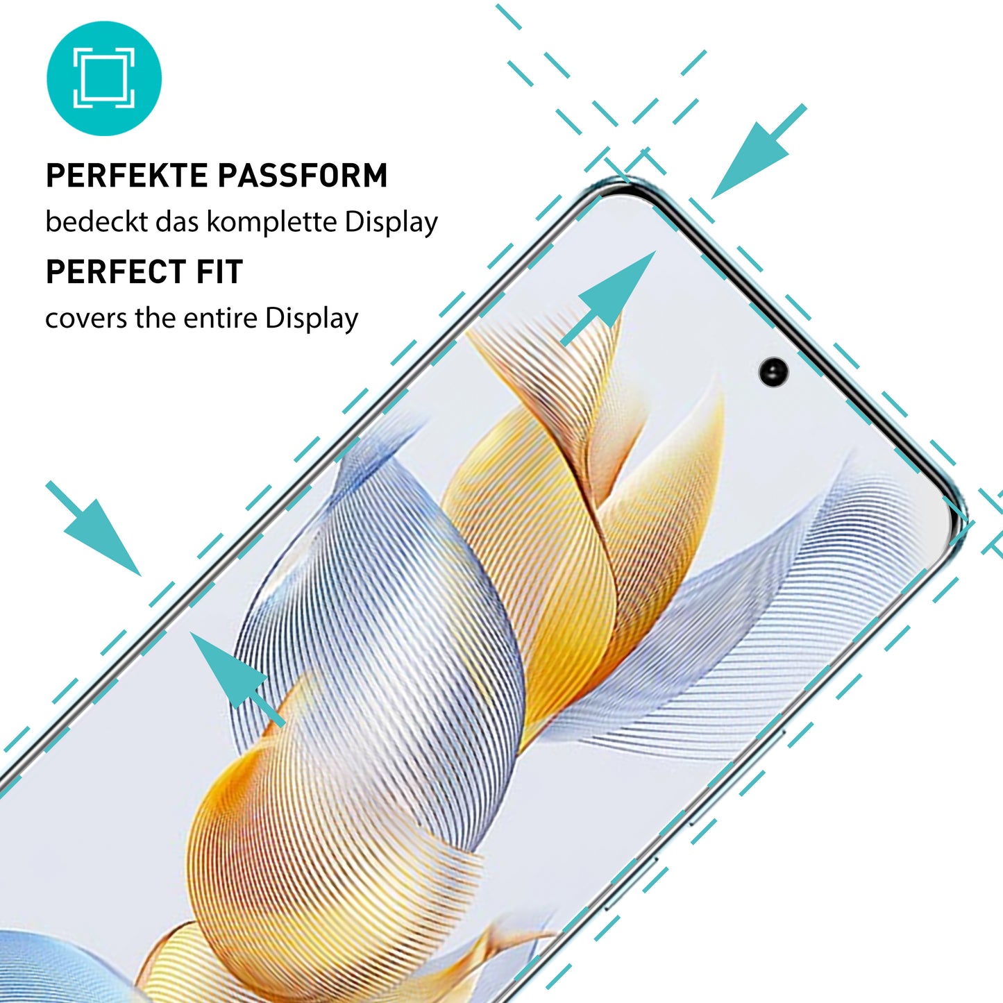 smartect TPU Schutzfolie Klar für Honor 90, 2 x Front