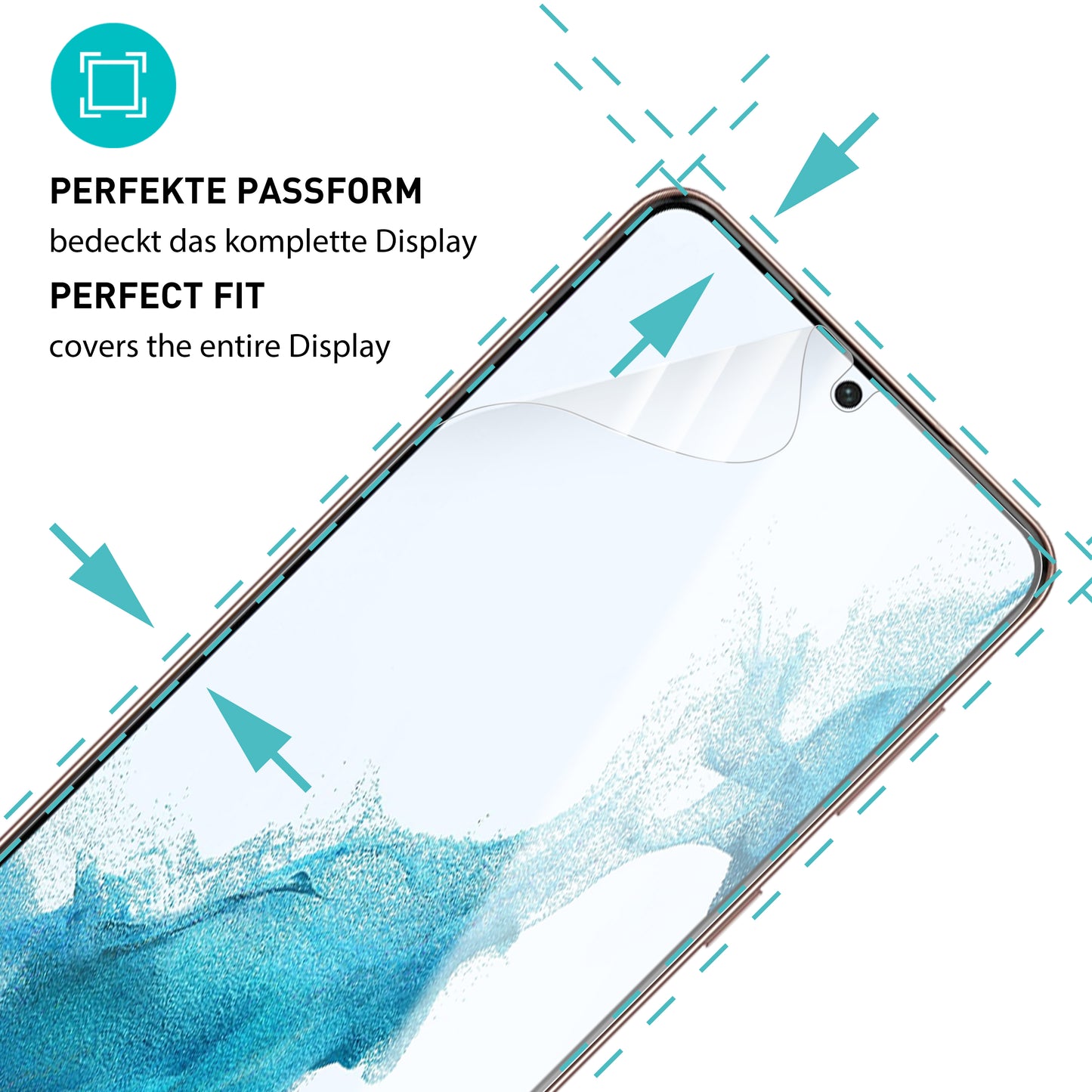 smartect TPU Schutzfolie Klar für Samsung Galaxy S22 Plus, 2 x Front + 2 x Cam