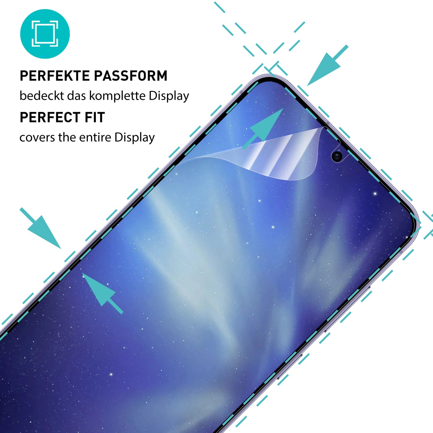 smartect TPU Schutzfolie Klar für Samsung Galaxy S25, 2 x Front + 2 x Cam