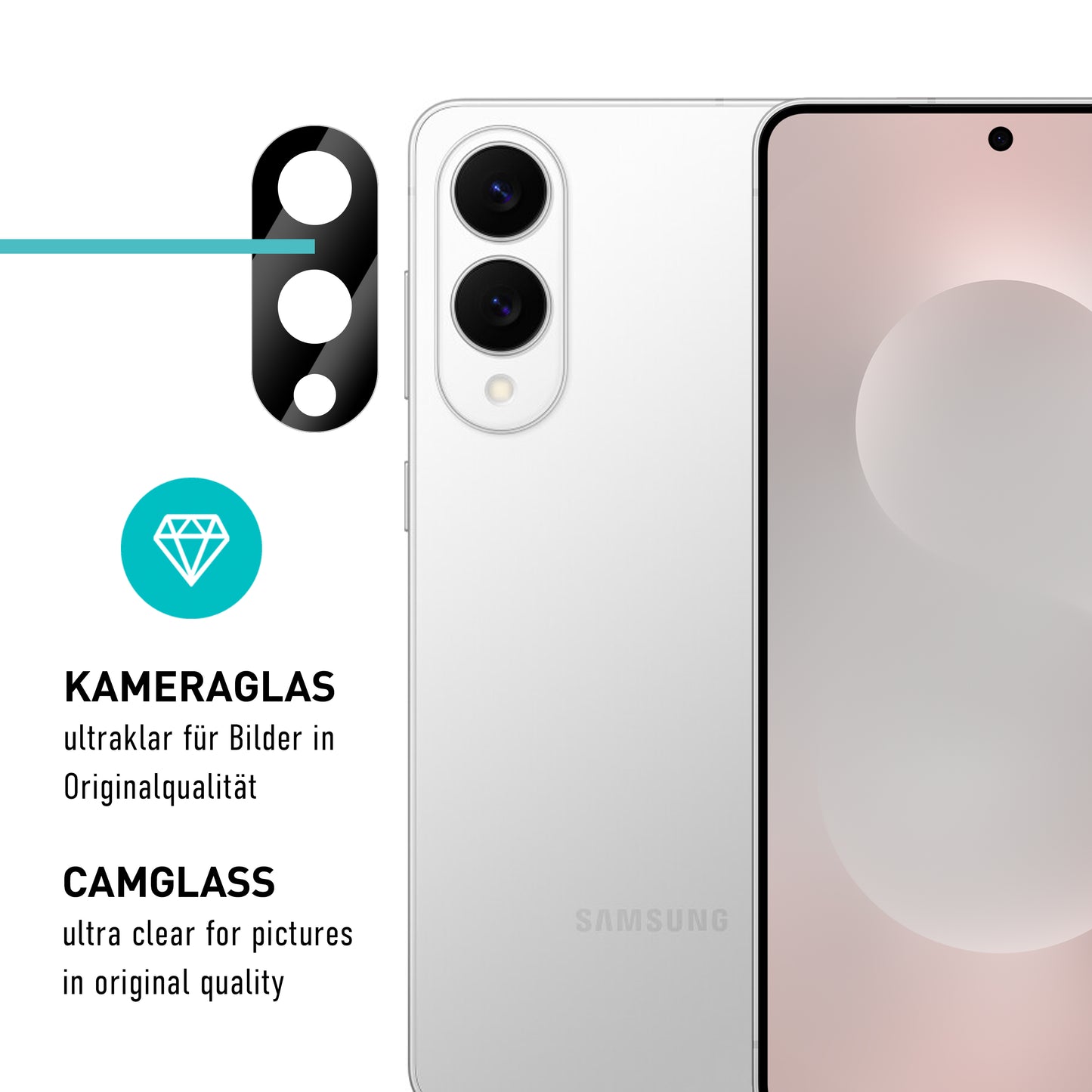 smartect TPU Schutzfolie Klar für Samsung Galaxy S25 Edge, 2 x Front + 2 x Cam
