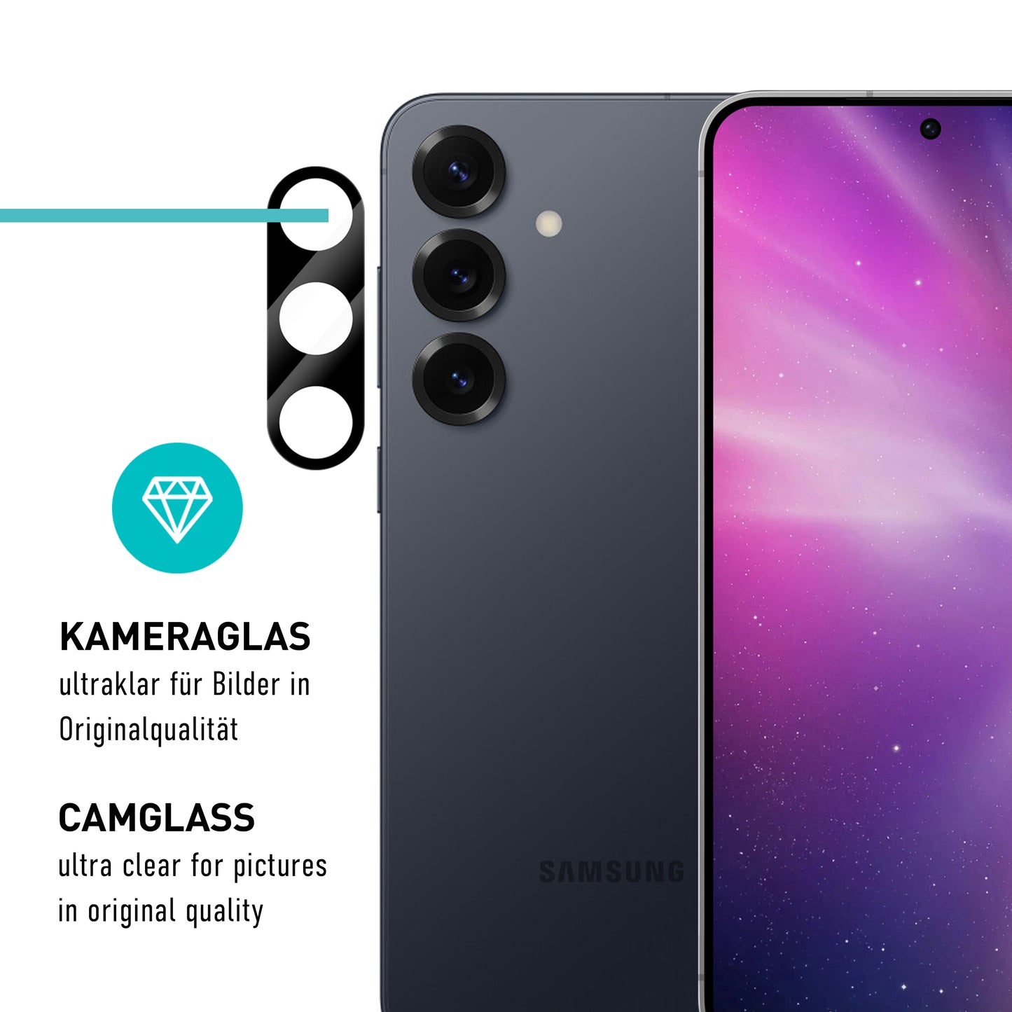 smartect TPU Schutzfolie Klar für Samsung Galaxy S25 Plus, 2 x Front + 2 x Cam