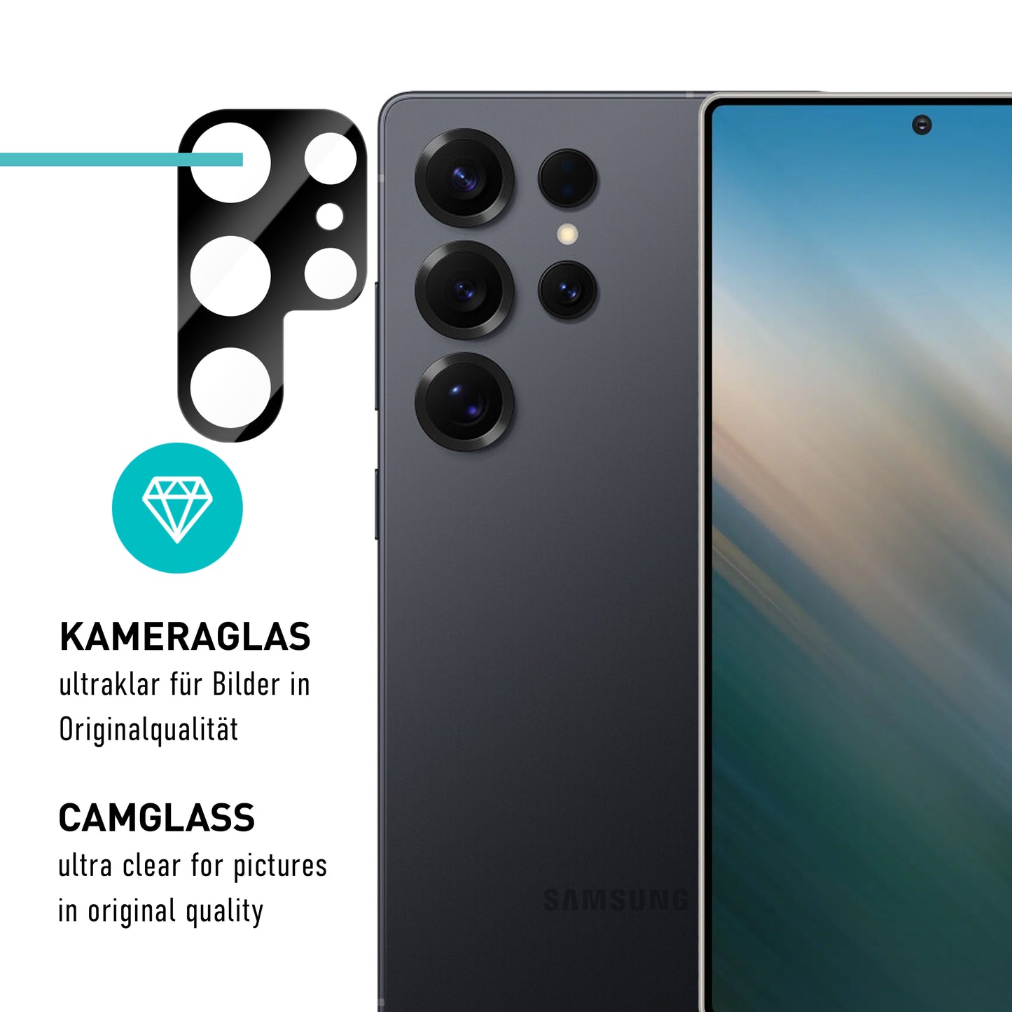 smartect TPU Schutzfolie Klar für Samsung Galaxy S25 Ultra, 2 x Front + 2 x Cam