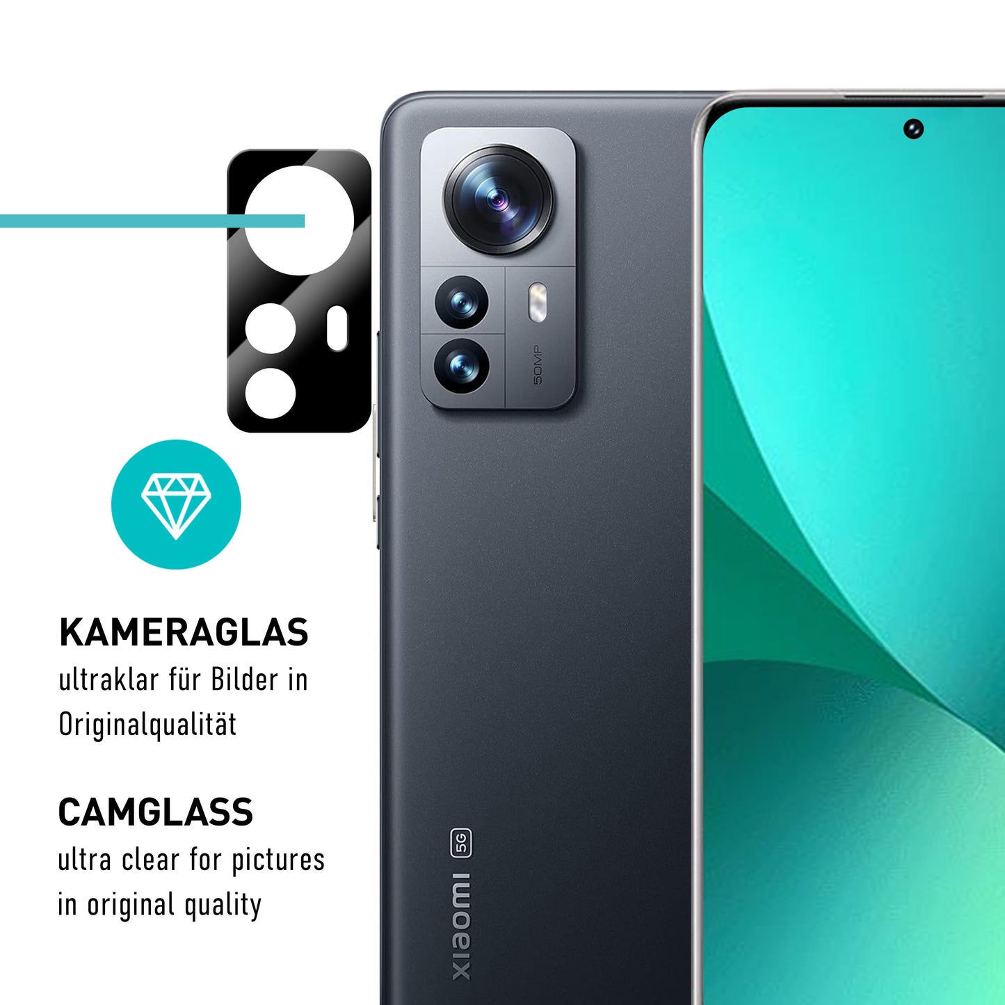 smartect TPU Screen Protector Clear for Xiaomi 12 Pro, 2 x Front + 2 x Cam