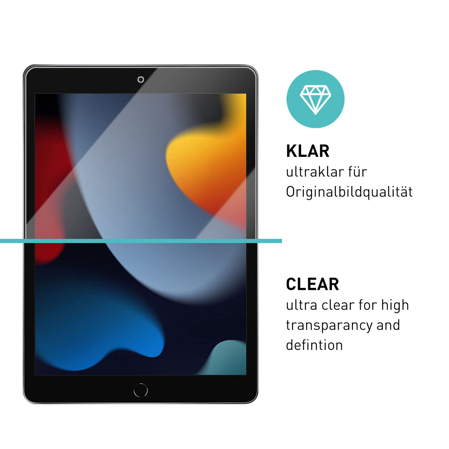 smartect Screen Protector Clear for Apple iPad 9./8./7. Gen. 10.2" (2021/2020/2019), 2 Pack