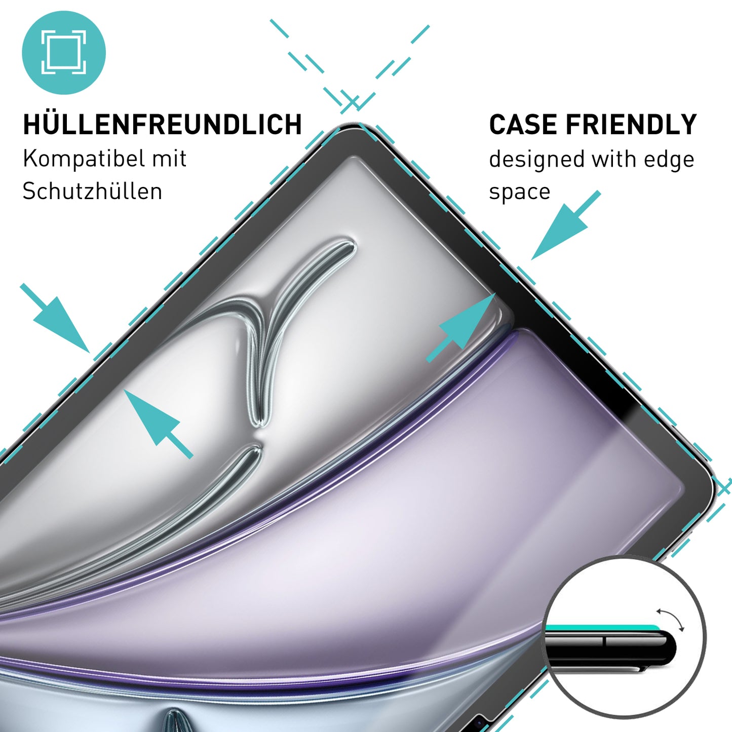 smartect Schutzglas Klar für iPad Air 2024 11.0", 2 Stück