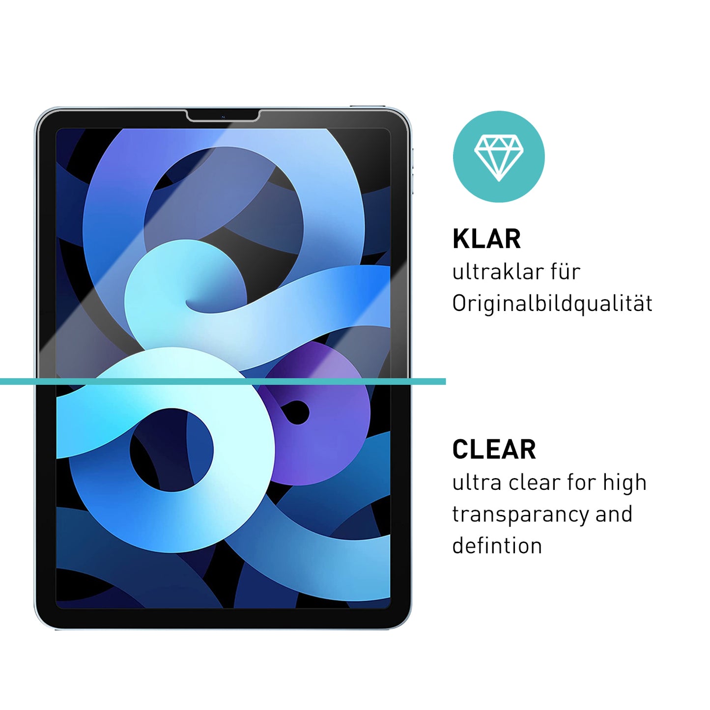 smartect Screen Protector Clear for iPad Air 5 / 4 10.9" (2022 / 2020), 2 pieces