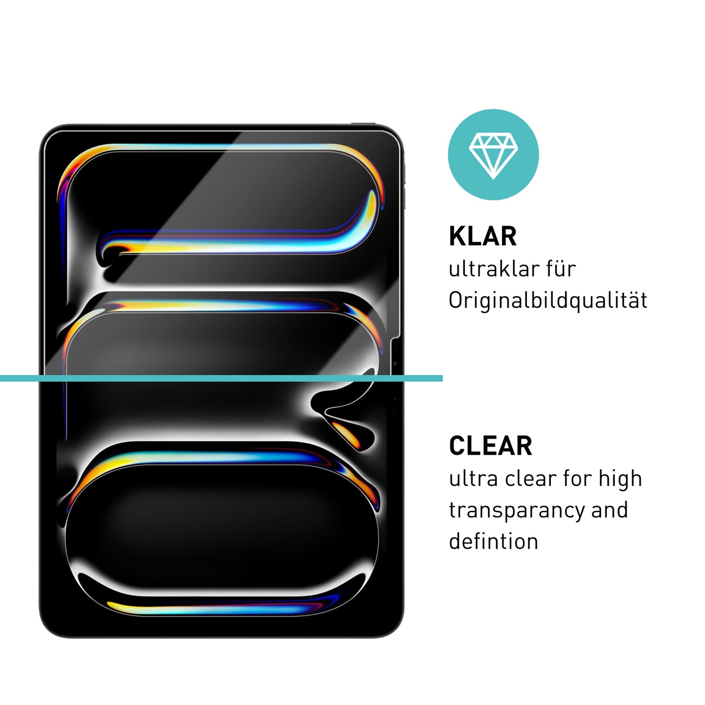 smartect Schutzglas Klar für iPad Pro 2024 11.0", 2 Stück