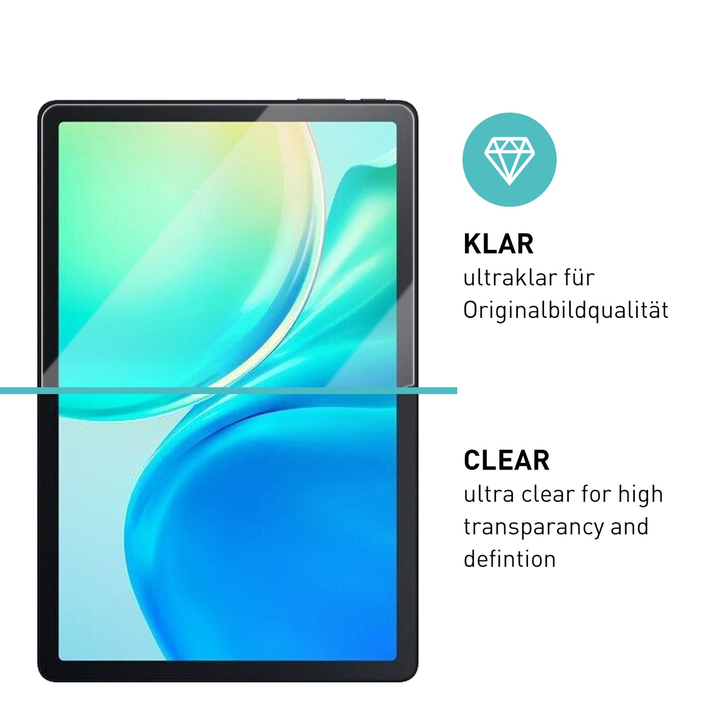smartect Schutzglas Klar für Blackview Tab 90 10.92", 2 Stück