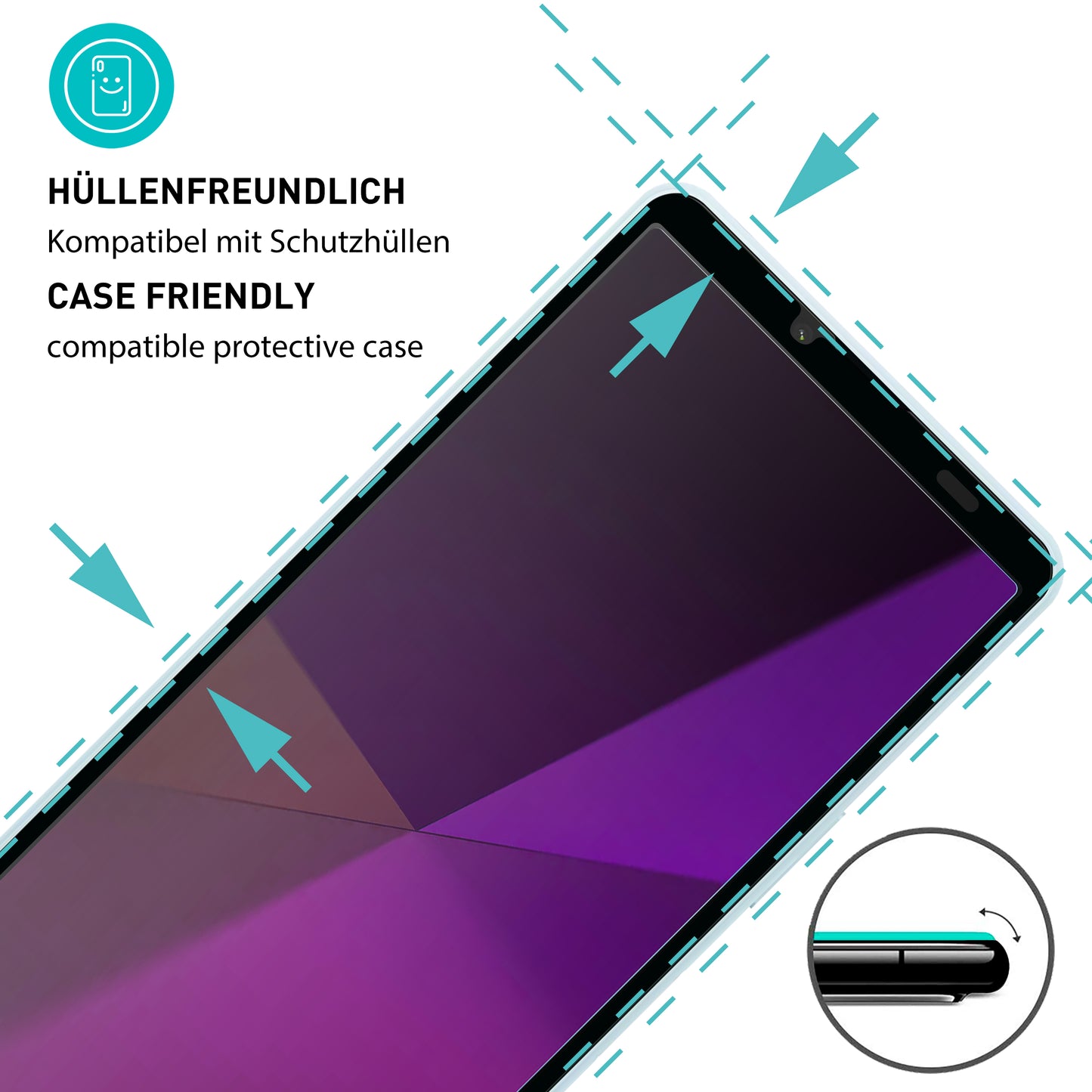 smartect Schutzglas Full Screen für Sony Xperia 10 VII, 2 Stück