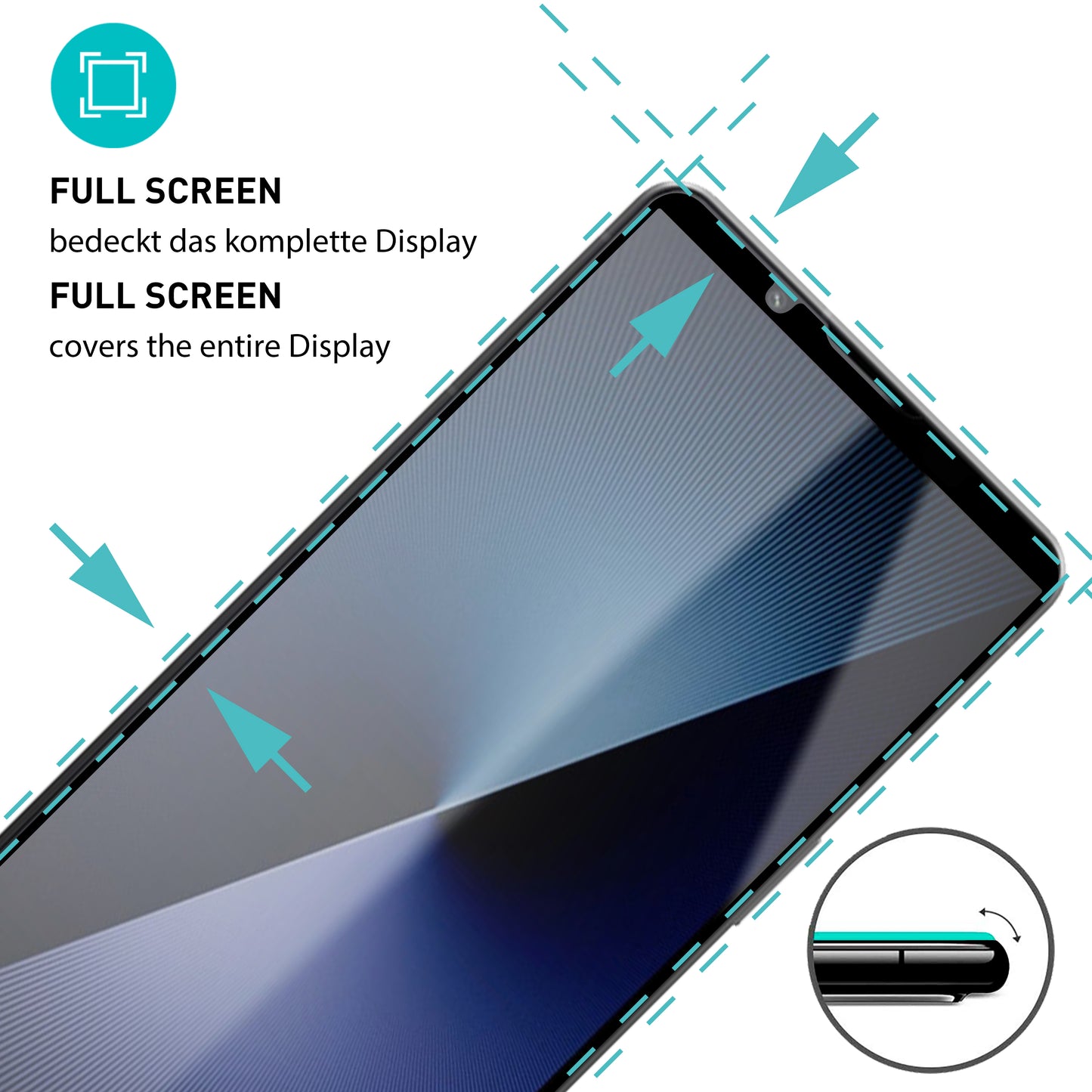 smartect Schutzglas Full Screen für Sony Xperia 1 VII, 2 Stück
