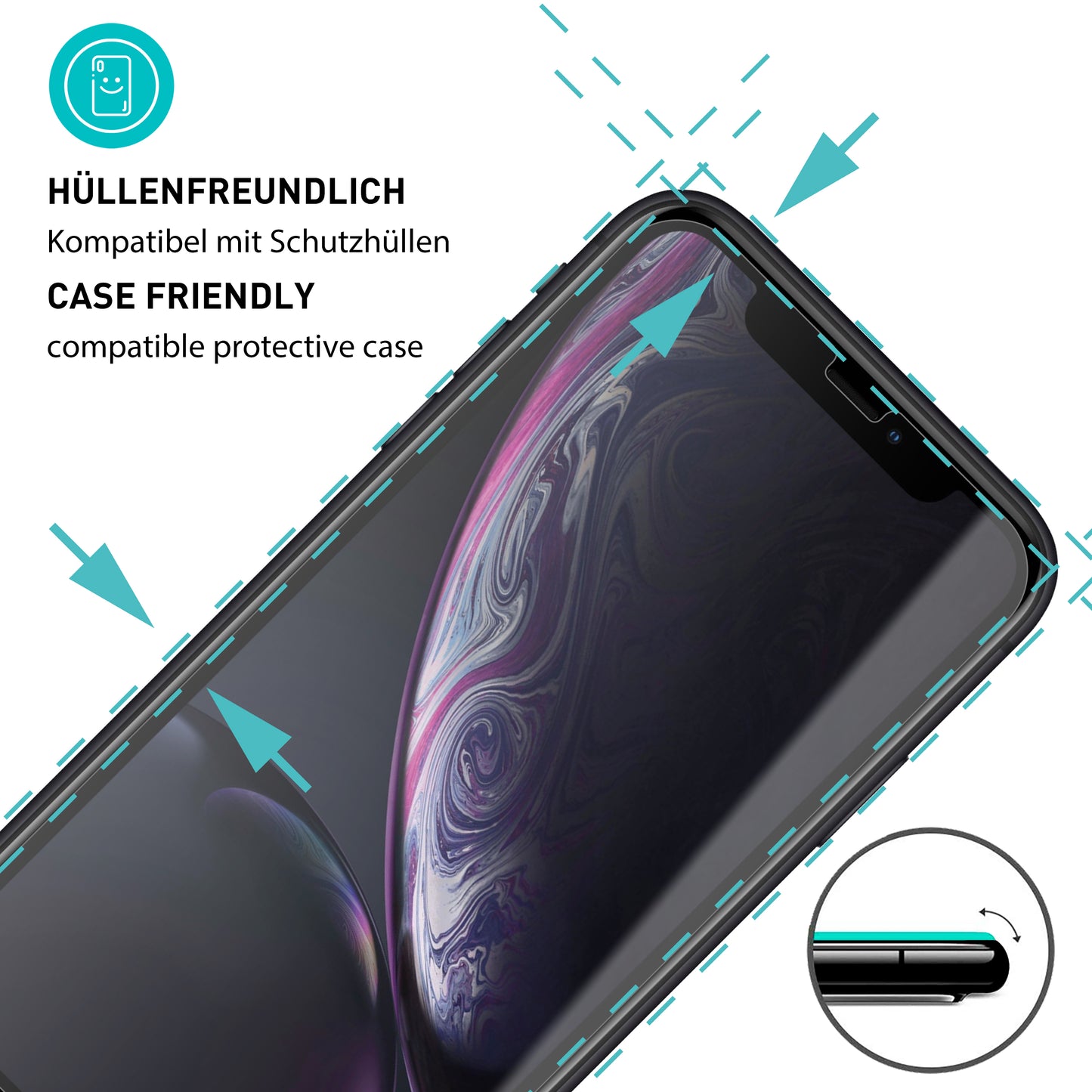 smartect Protective Glass Clear for iPhone XR / iPhone 11, 2 pieces