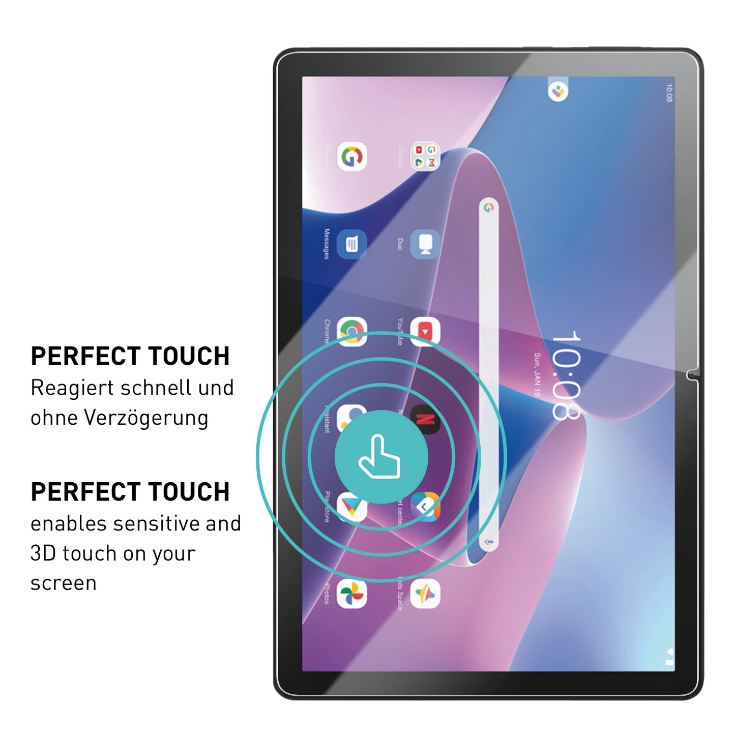 smartect Schutzglas Klar für Lenovo Tab M10 (3rd Gen) 10.1", 2 Stück