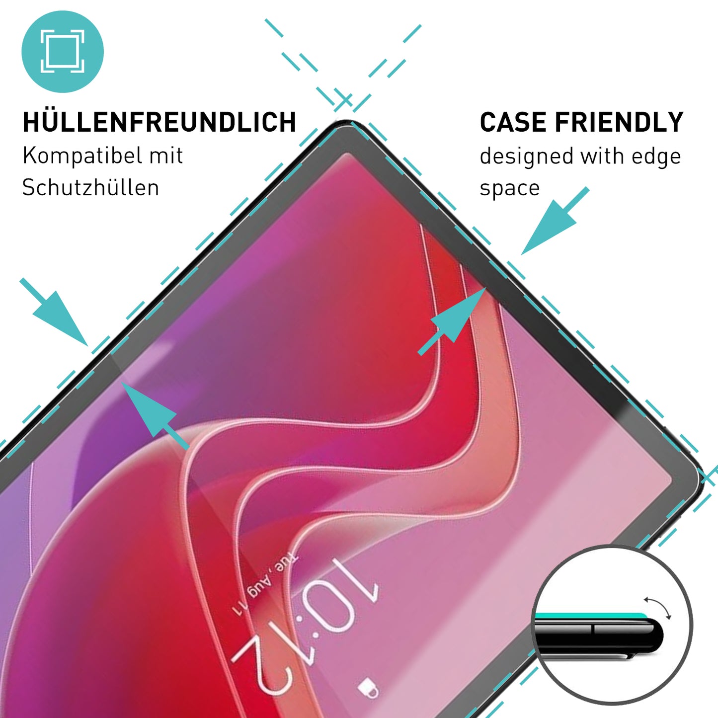 smartect Protective Glass Clear for Lenovo Tab M11 2024, 2 pieces