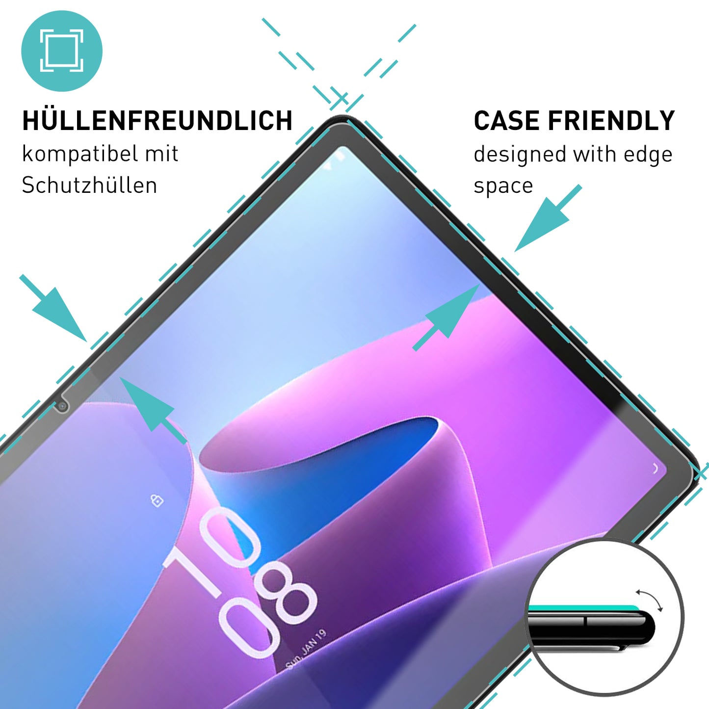 smartect Schutzglas Klar für Lenovo Tab P11 Pro Gen 2 11.2 Zoll, 2 Stück