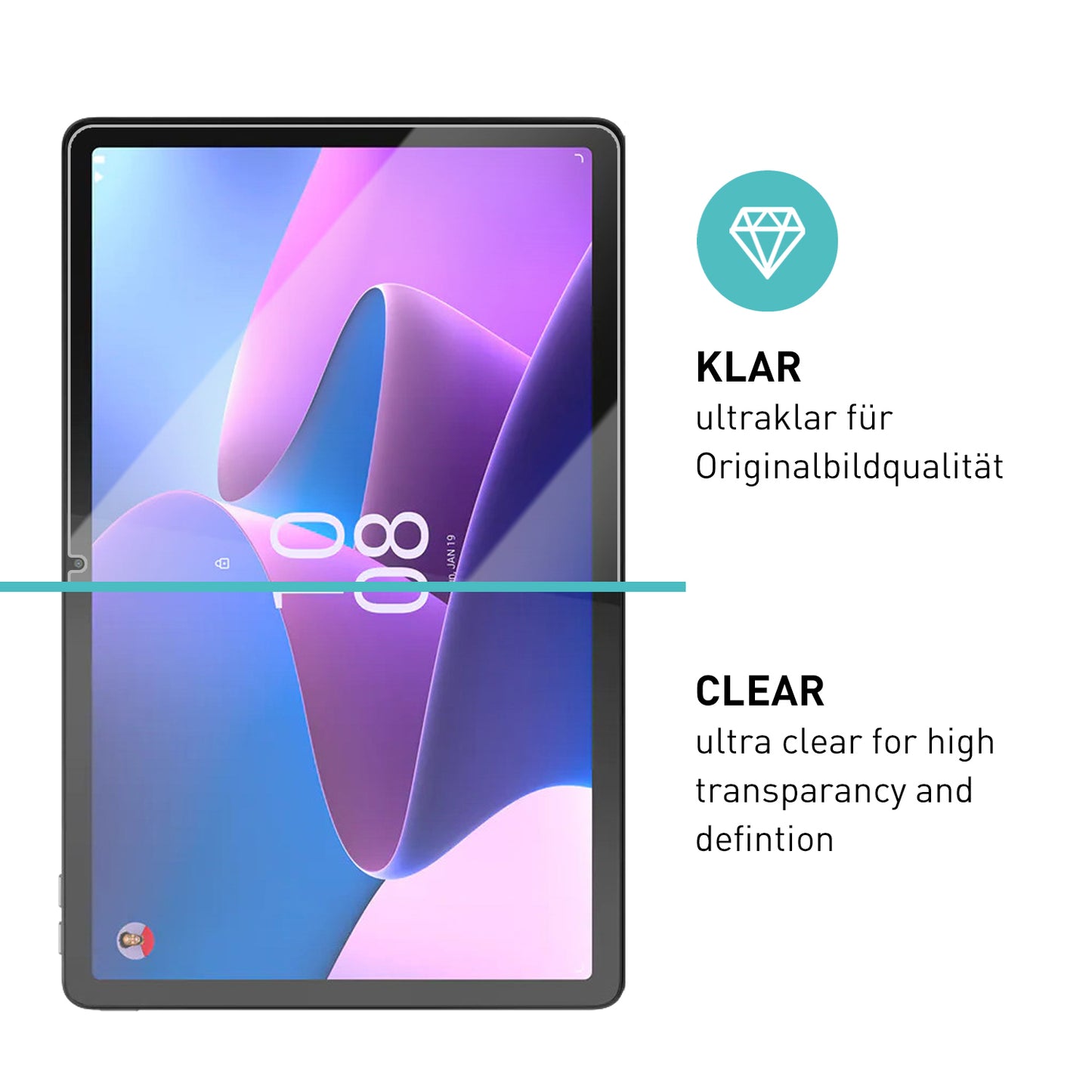 smartect Schutzglas Klar für Lenovo Tab P11 Pro Gen 2 11.2 Zoll, 2 Stück