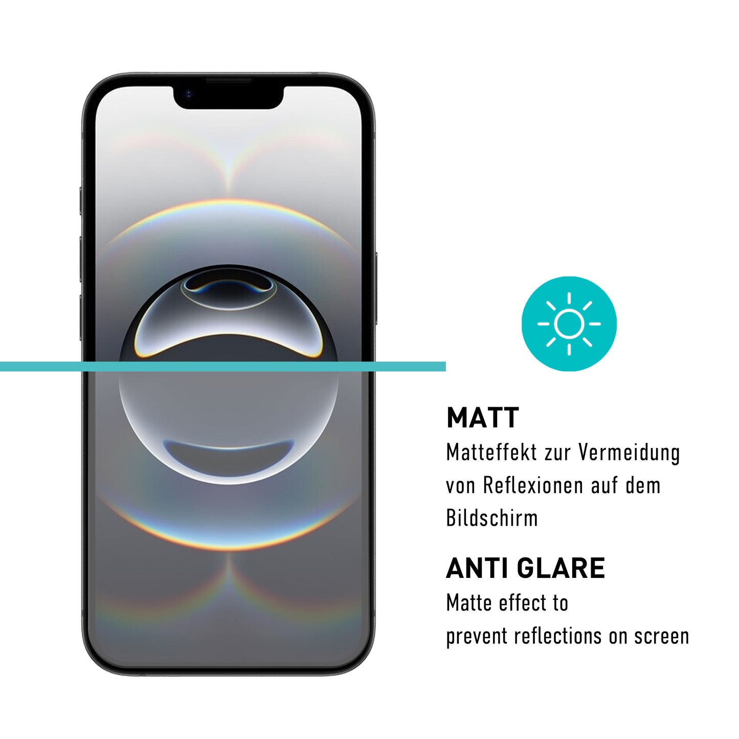 smartect Schutzglas Matt für iPhone 16e, 2 Stück