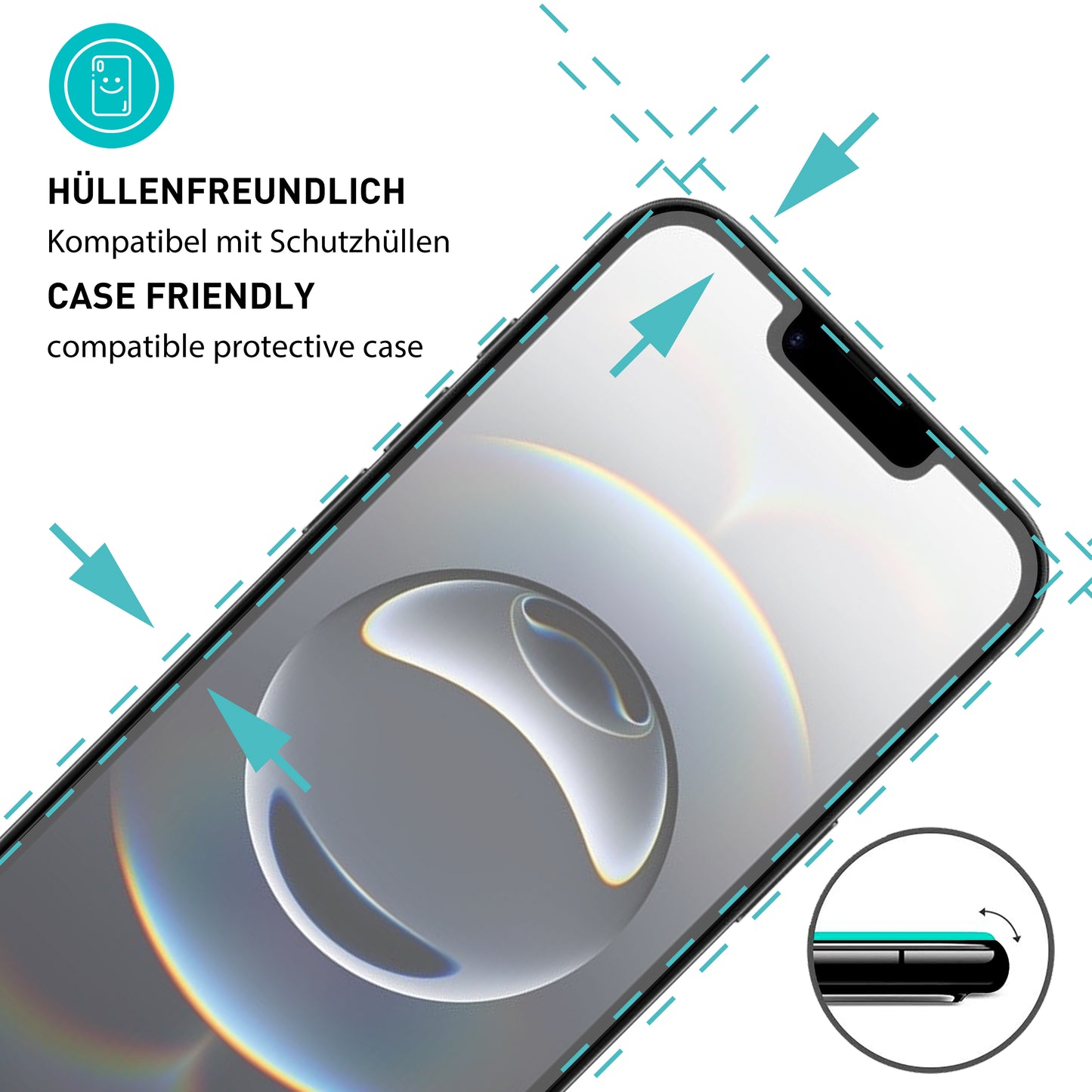 smartect Schutzglas Matt für iPhone 16e, 2 Stück