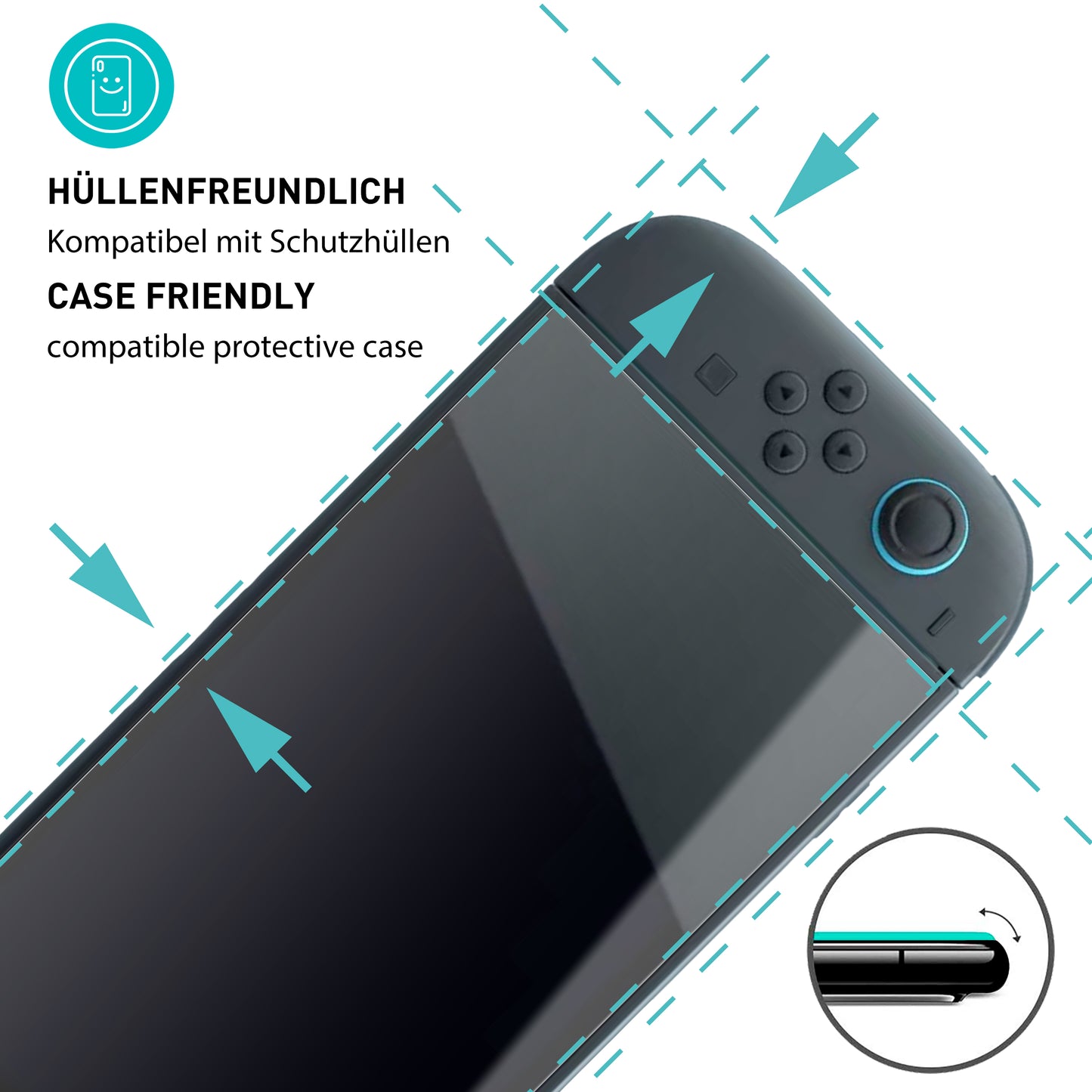 smartect Schutzglas Klar für Nintendo Switch 2, 2 Stück