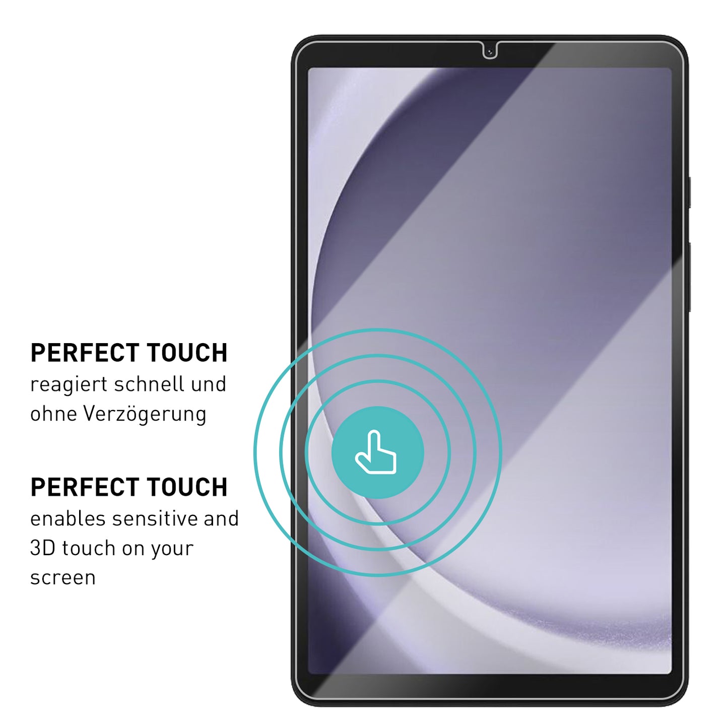 smartect Schutzglas Klar für Samsung Galaxy Tab A9, 2 Stück