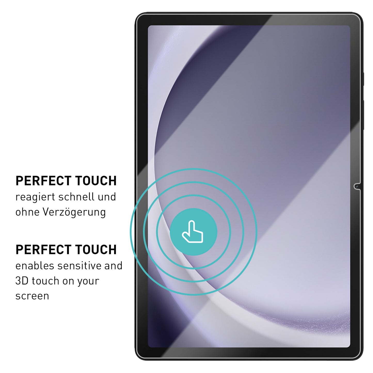 smartect Schutzglas Klar für Samsung Galaxy Tab A9 Plus, 2 Stück
