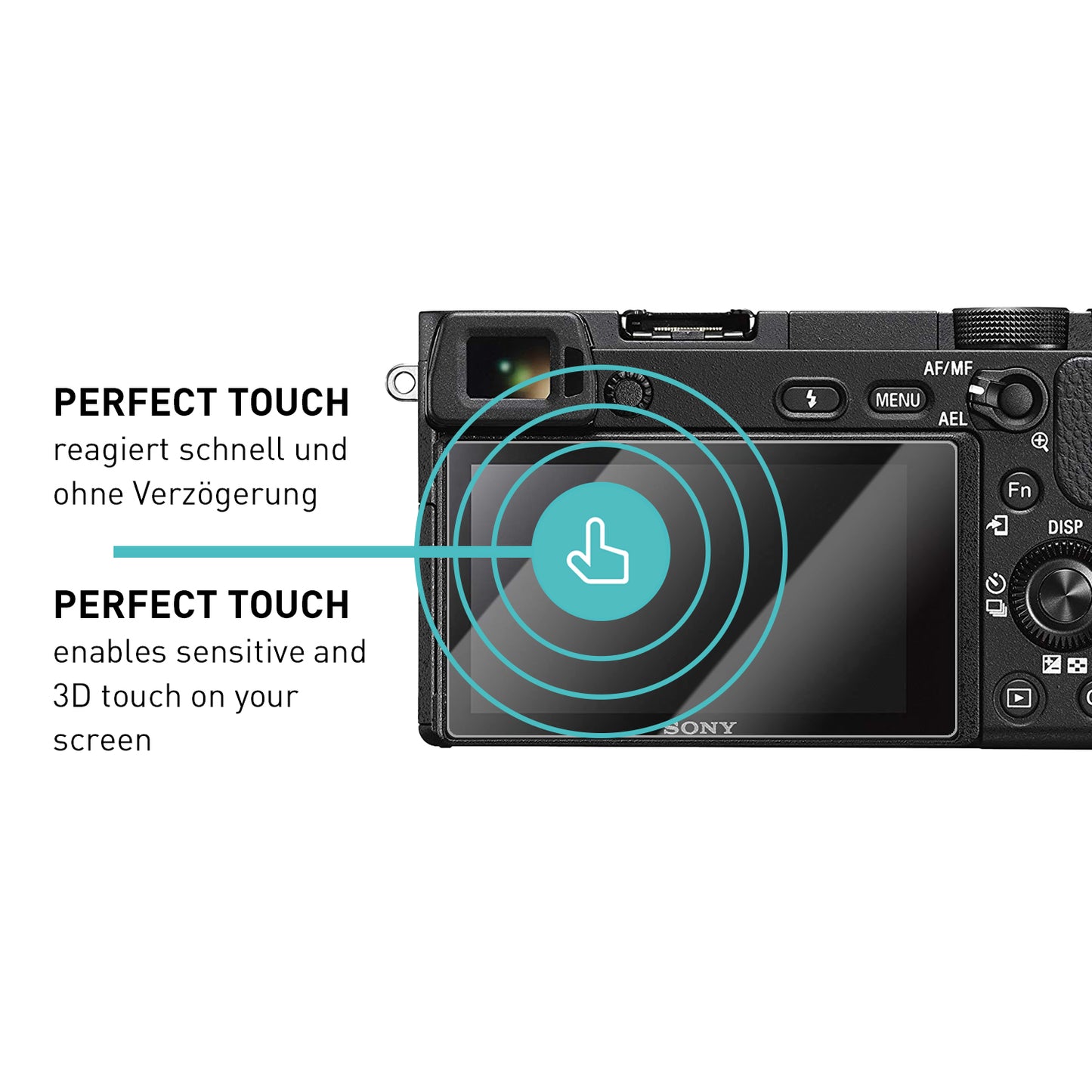 smartect protective glass clear for Sony Alpha 6300, 2 pieces