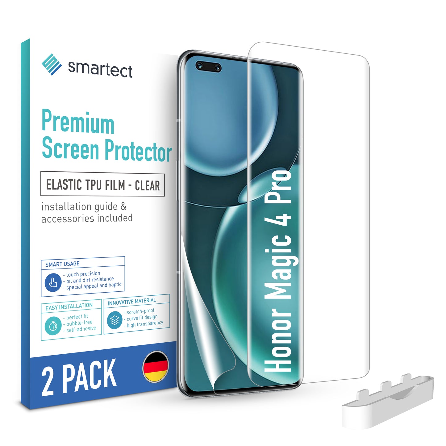 smartect TPU Screen Protector Clear for Honor Magic 4 Pro, 2 x Front