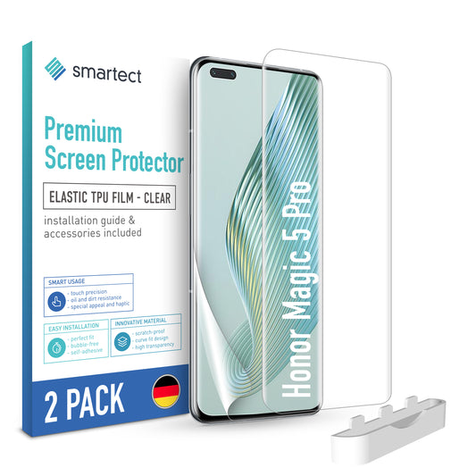 smartect TPU Schutzfolie Klar für Honor Magic 5 Pro, 2 x Front