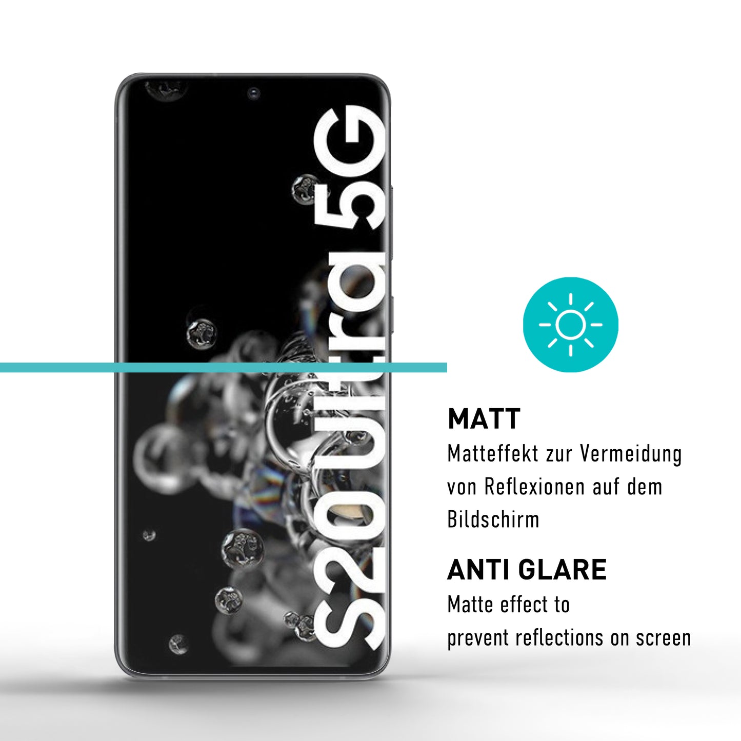 smartect TPU Screen Protector Matt for Samsung Galaxy S20 Ultra, 2 x Front