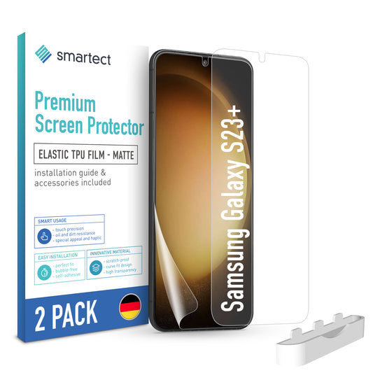 smartect TPU Screen Protector Matt for Samsung Galaxy S23 Plus, 2 x Front