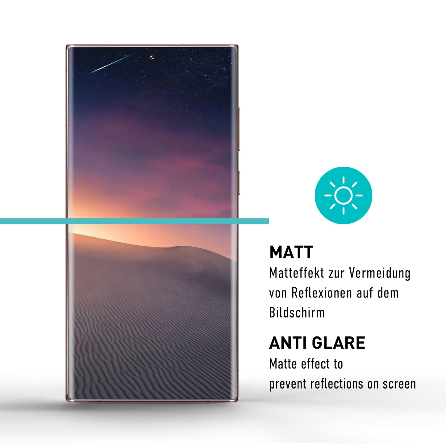 smartect TPU Schutzfolie Matt für Samsung Galaxy S23 Ultra, 2 x Front