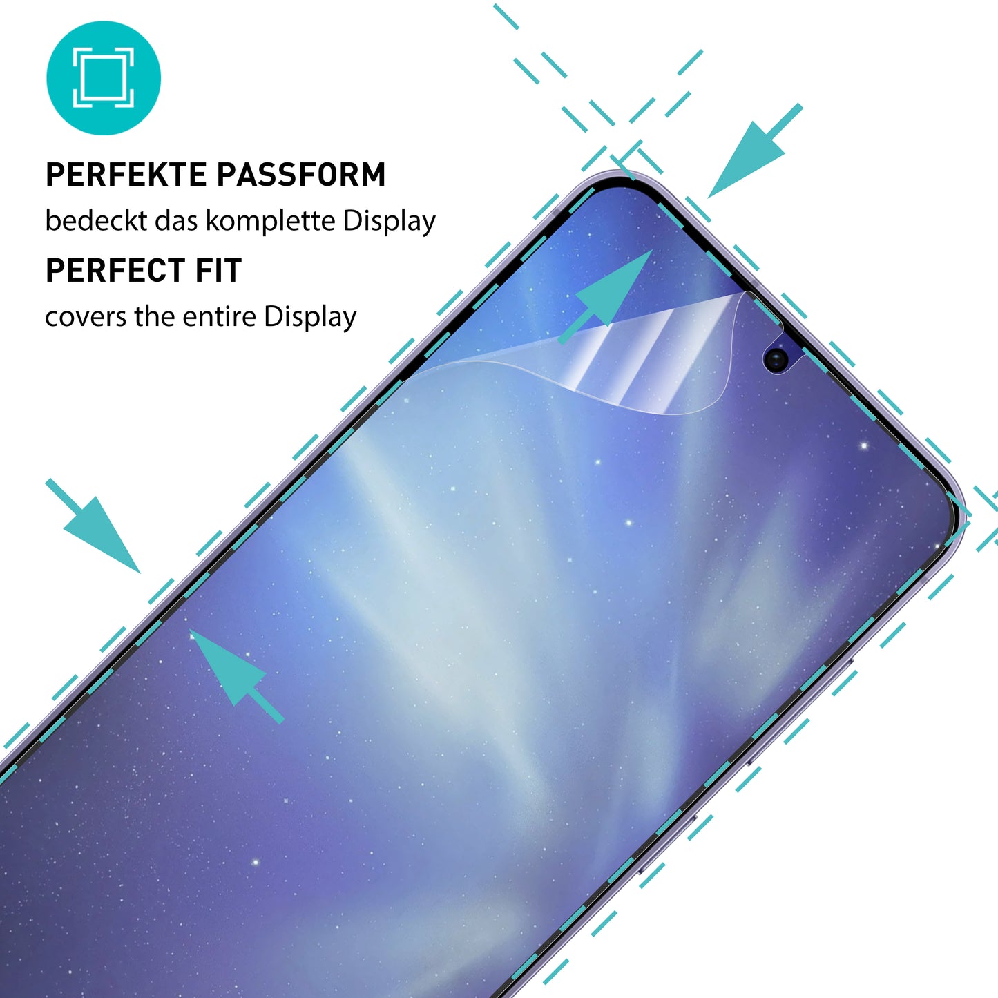 smartect TPU Schutzfolie Matt für Samsung Galaxy S25, 2 x Front