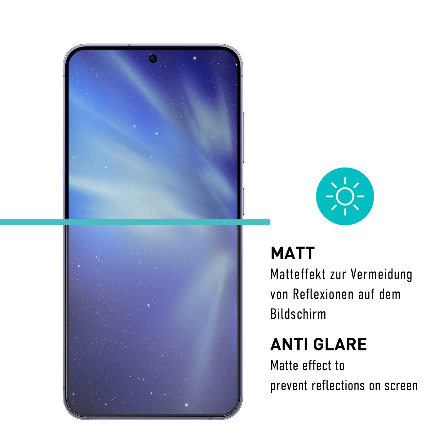 smartect TPU Schutzfolie Matt für Samsung Galaxy S25, 2 x Front