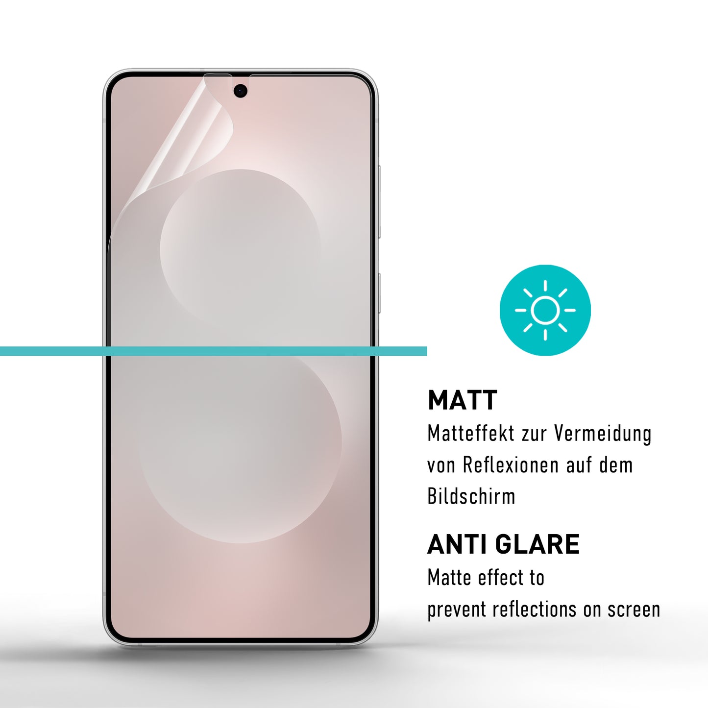 smartect TPU Schutzfolie Matt für Samsung Galaxy S25 Edge, 2 x Front