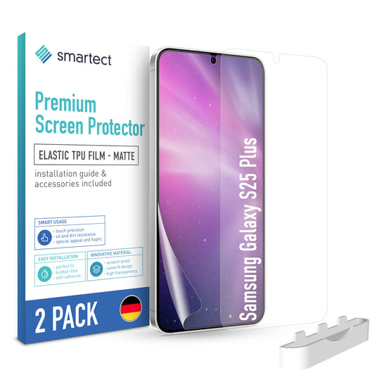 smartect TPU Screen Protector Matt for Samsung Galaxy S25 Plus, 2 x Front