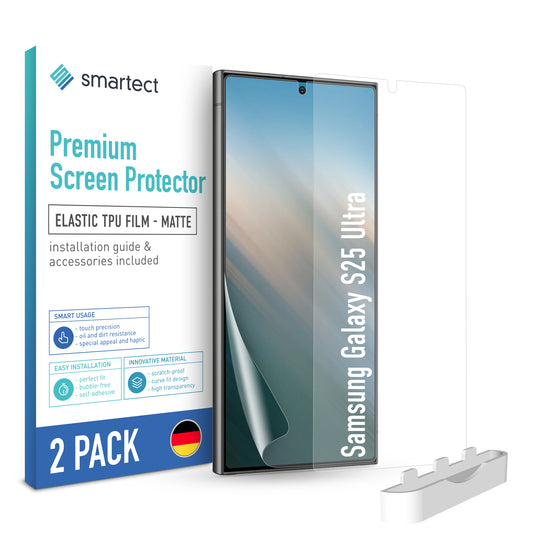 smartect TPU Screen Protector Matt for Samsung Galaxy S25 Ultra, 2 x Front