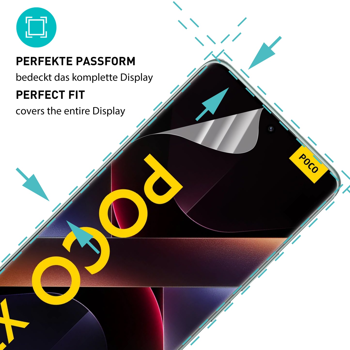smartect TPU Schutzfolie Klar für Xiaomi Poco X7, 2 x Front