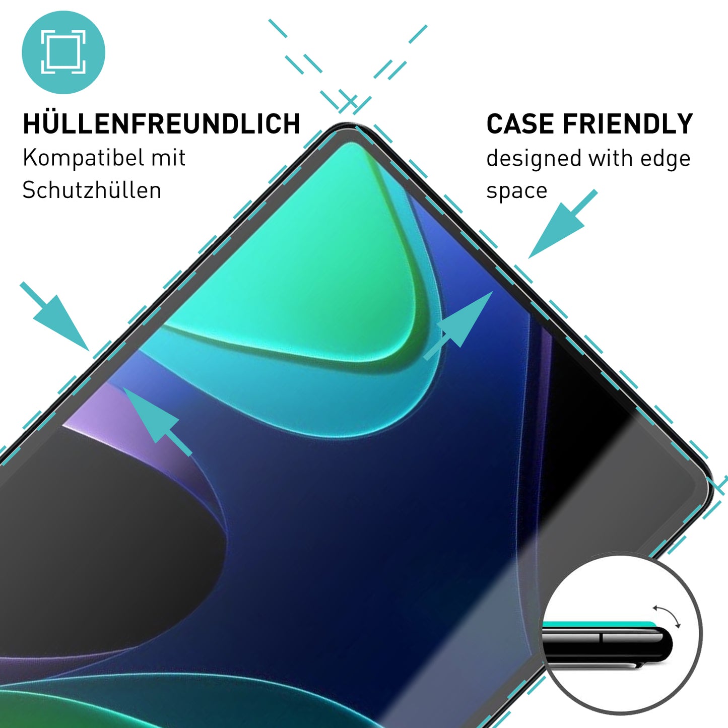 smartect Schutzglas Klar für Xiaomi Pad 6 / Pad 6 Pro (Model 2023) 11.0", 2 Stück