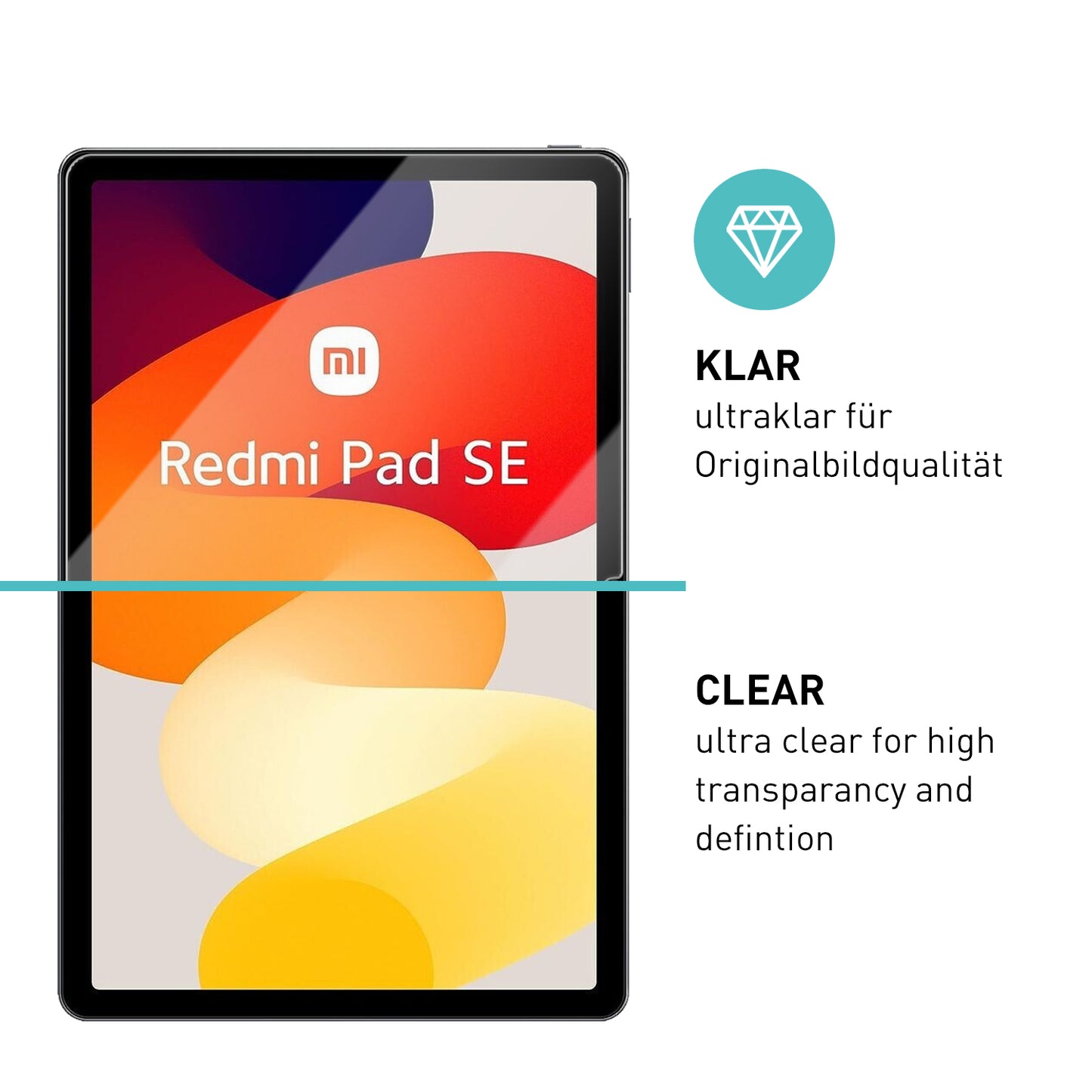 smartect Schutzglas Klar für Xiaomi Redmi Pad SE 11", 2 Stück