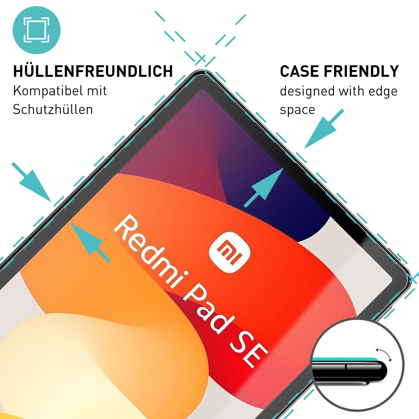 smartect Schutzglas Klar für Xiaomi Redmi Pad SE 11", 2 Stück