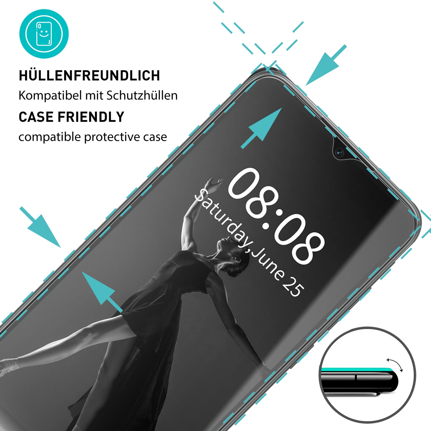 smartect Schutzglas Klar für Blackview Oscal C60, 3 Stück