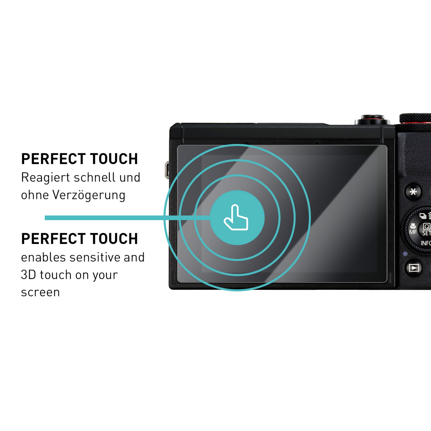 smartect Schutzglas Klar für Canon G7X Mark III, 3 Stück