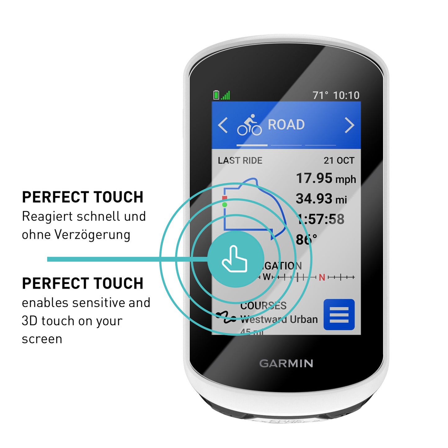 smartect Schutzglas Klar für Garmin Edge Explore 2, 3 Stück