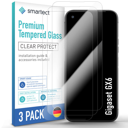 smartect protective glass clear for Gigaset GX6, 3 pieces