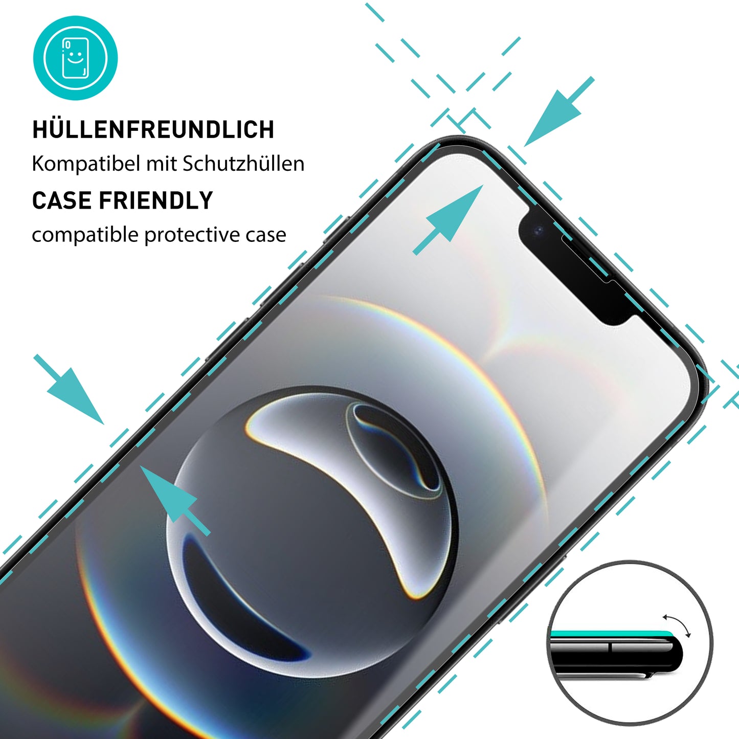 smartect Schutzglas Klar für iPhone 16e, 3 Stück