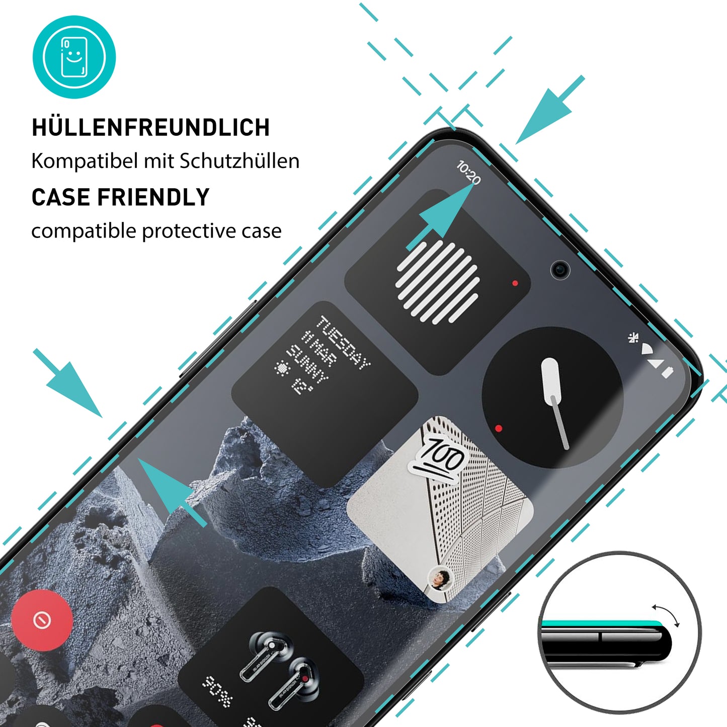 smartect Schutzglas Klar für Nothing CMF Phone 2 Pro, 3 Stück