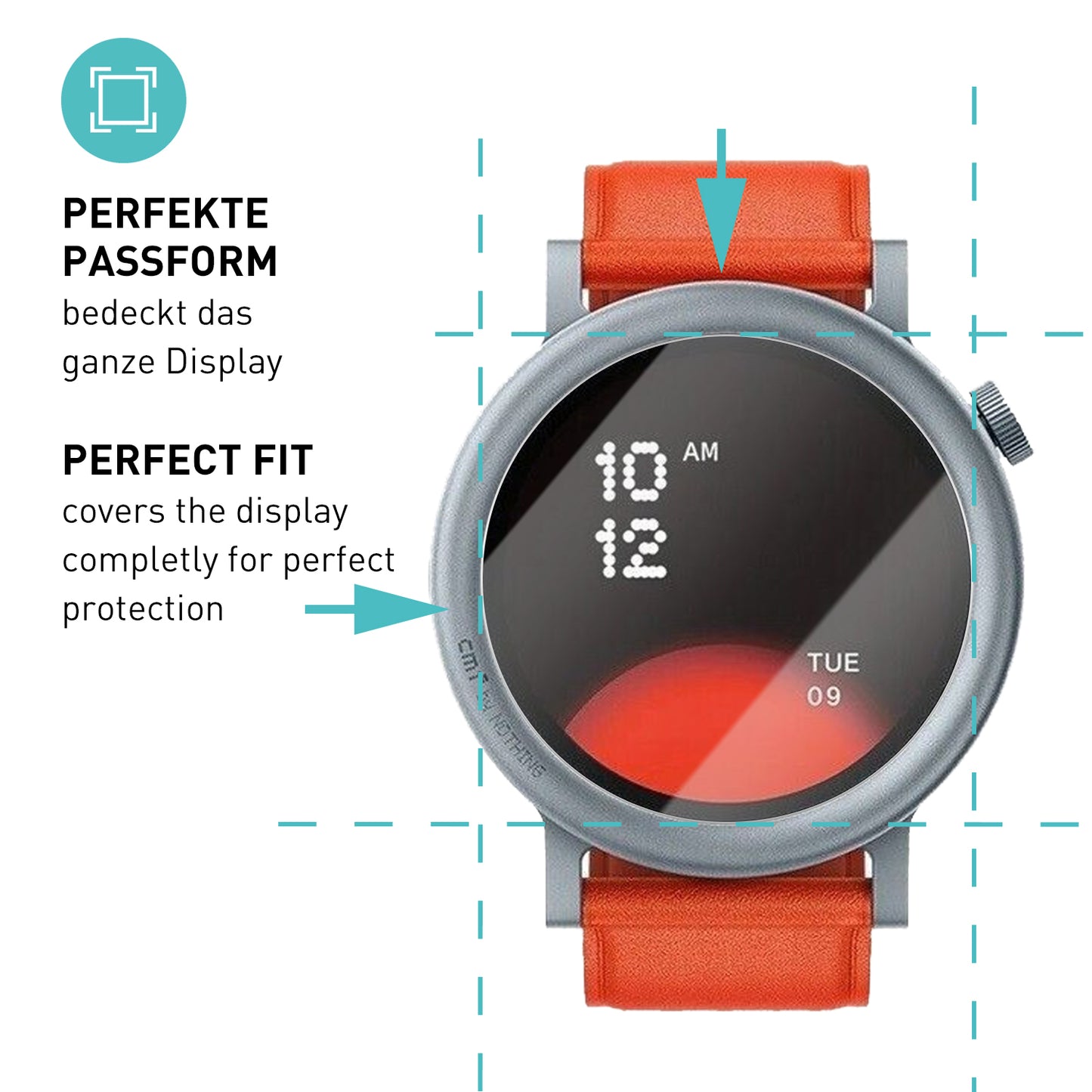 smartect Schutzglas Klar für Nothing CMF Watch Pro 2, 3 Stück